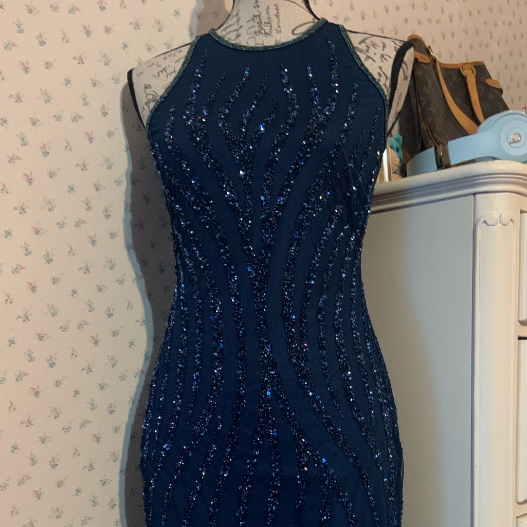 Adrianna Papell Hand Beaded Cocktail Dress